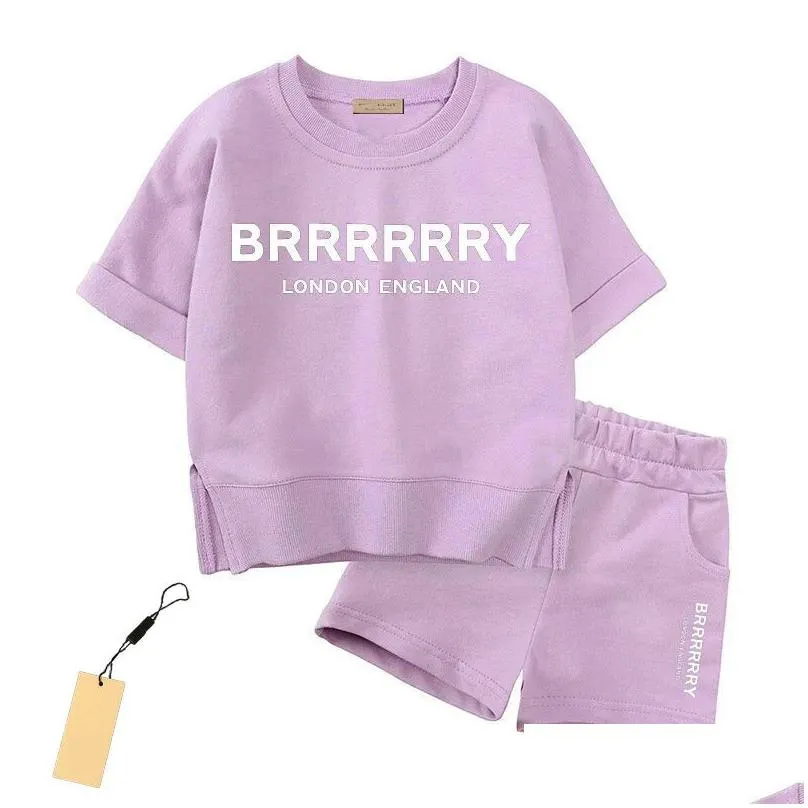 7 styles Luxury Logo Clothing Sets Kids Clothes Suits Girl Boy Clothing Summer Infantis Baby sets Designer chlidren sport suits