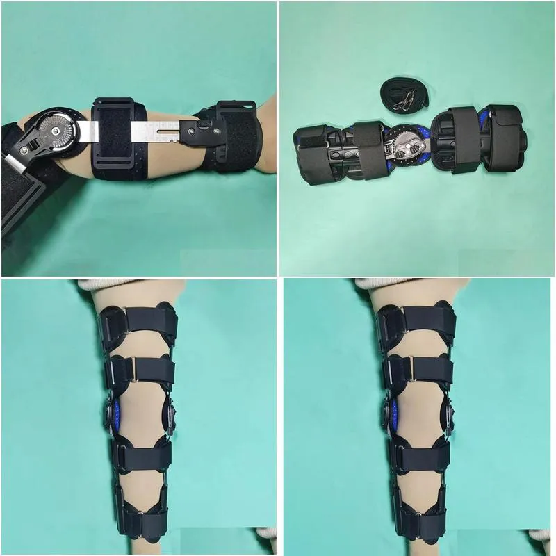 Postoperative knee joint fixation brace for leg fractures, retractable knee protection brace, adjustable knee brace