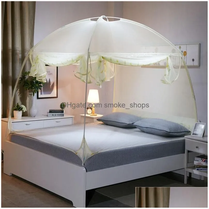 Mosquito Net Round Done For Adts Three-Door Canopy Netting Princess Bed Zipper Students Mesh Tent Vt0149 Drop Delivery Home Garden T