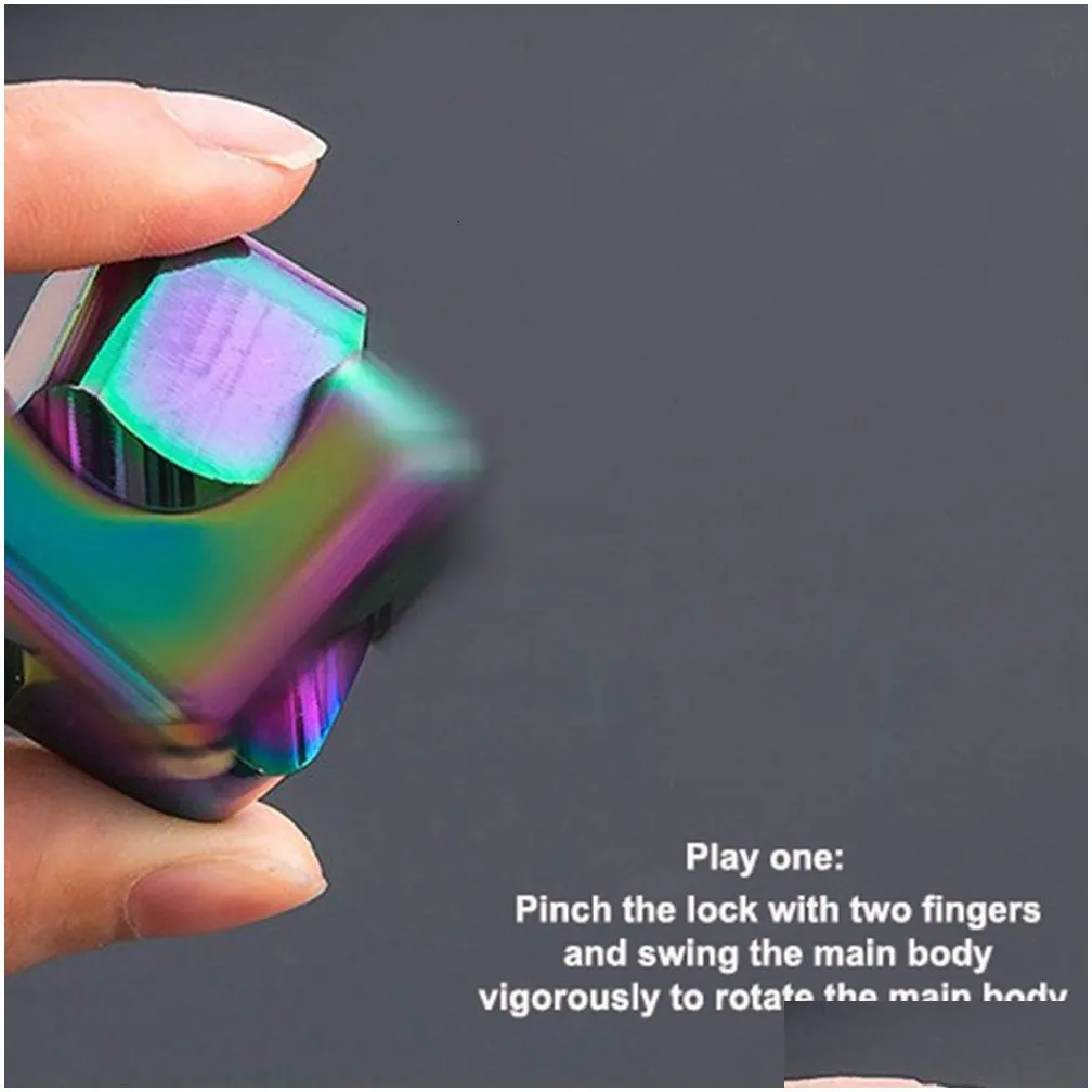 Spinning Top Colorful Magnetic Fidget Spinner Relief Toys for Children Hand Metal Spinner Desk Adult Gyroscope Toys Gifts