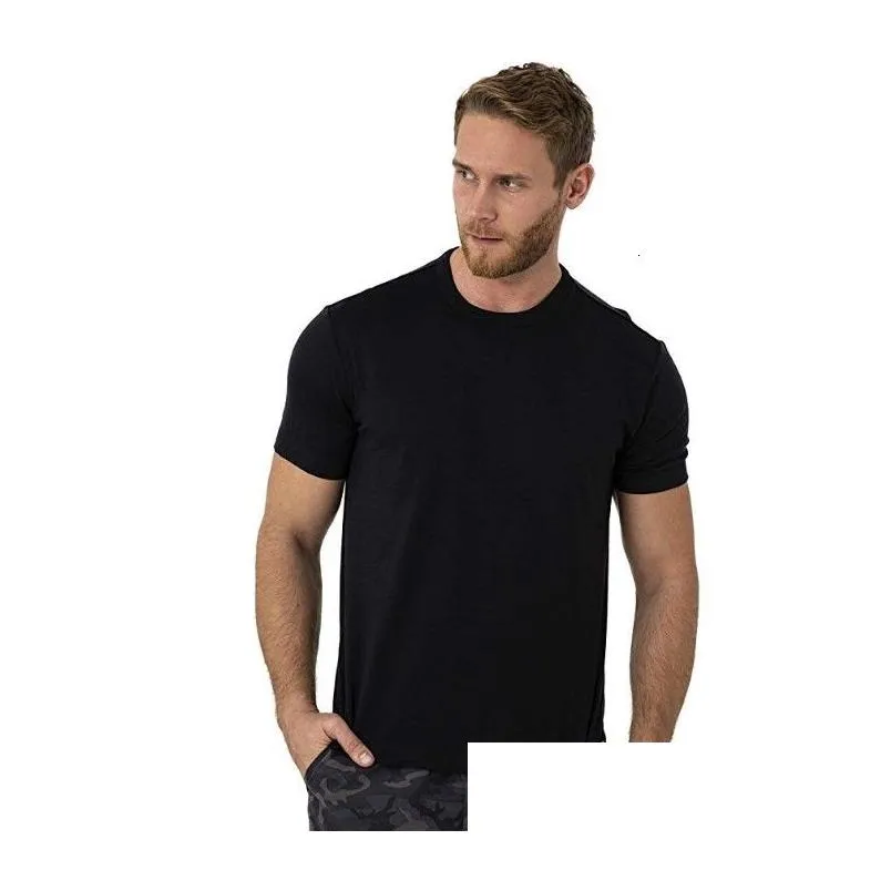 Men`S T-Shirts Mens 100% Merino Wool T Shirt Men Base Layer Soft Wicking Breathable Anti-Odor No-Itch Usa Size Drop Delivery Apparel C Dhnsm