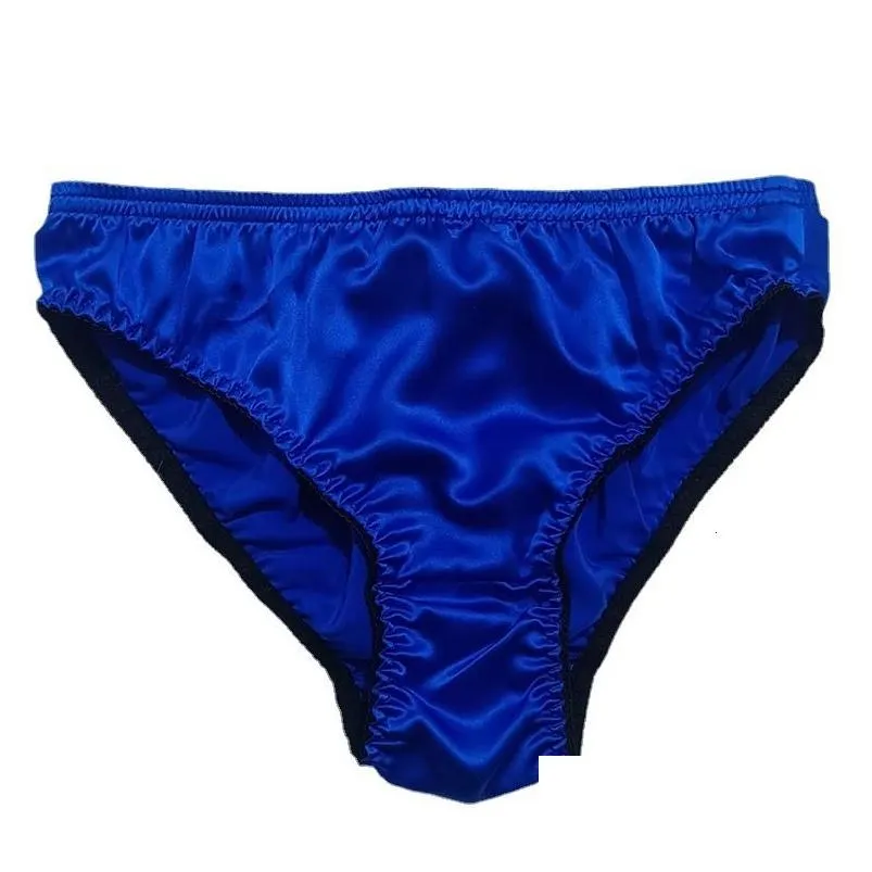 Underpants -Selling 100% Silk Panties Male Mberry Trigonometric Underwear Men Briefs 210727 Drop Delivery Apparel Men`S Dhegi