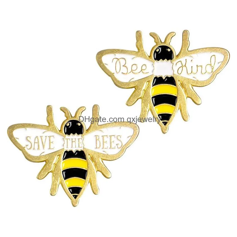 Pins, Brooches Pins For Women Bee Kinds Cute Small Insect Funny Enamel Christmas Demin Shirt Decor Brooch Pin Metal Kawaii Badge Fash Dhb0C