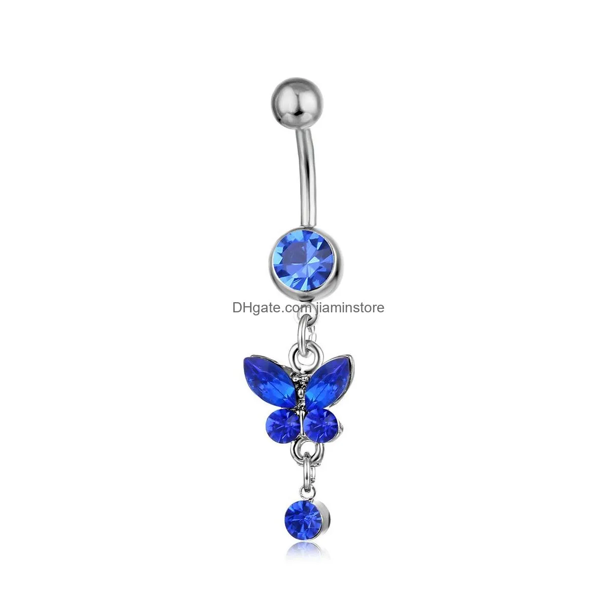 YYJFF D0347 ( 7 colors ) mix Belly Button Ring Navel Rings Body Piercing Jewelry Dangle Accessories