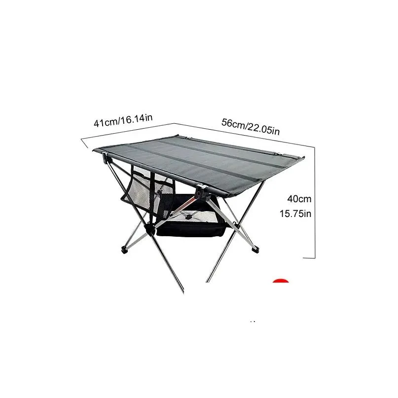 Furnishings Ultralight Portable Oxford Cloth Camping Folding Table with Aviation Aluminum Alloy Bracket