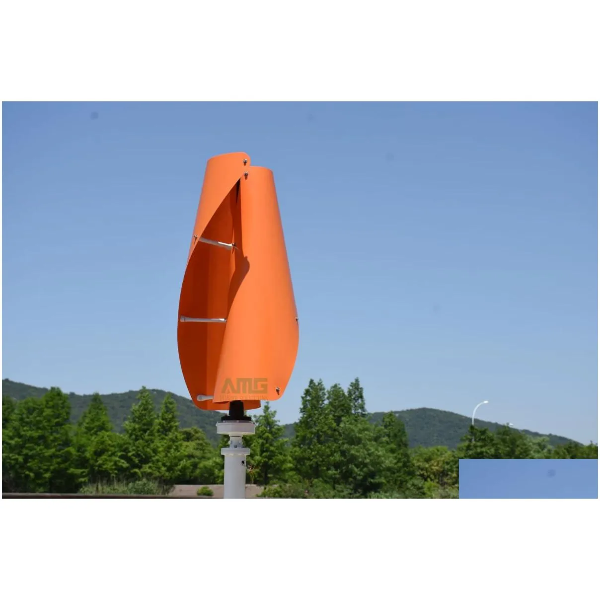 Wind Generators 200W 12V/24V Vertical Axis Helix Power Generator Vawt Low Rpm For Boat/Maine/Streetlight/House Use Drop Delivery Rene Dhphp