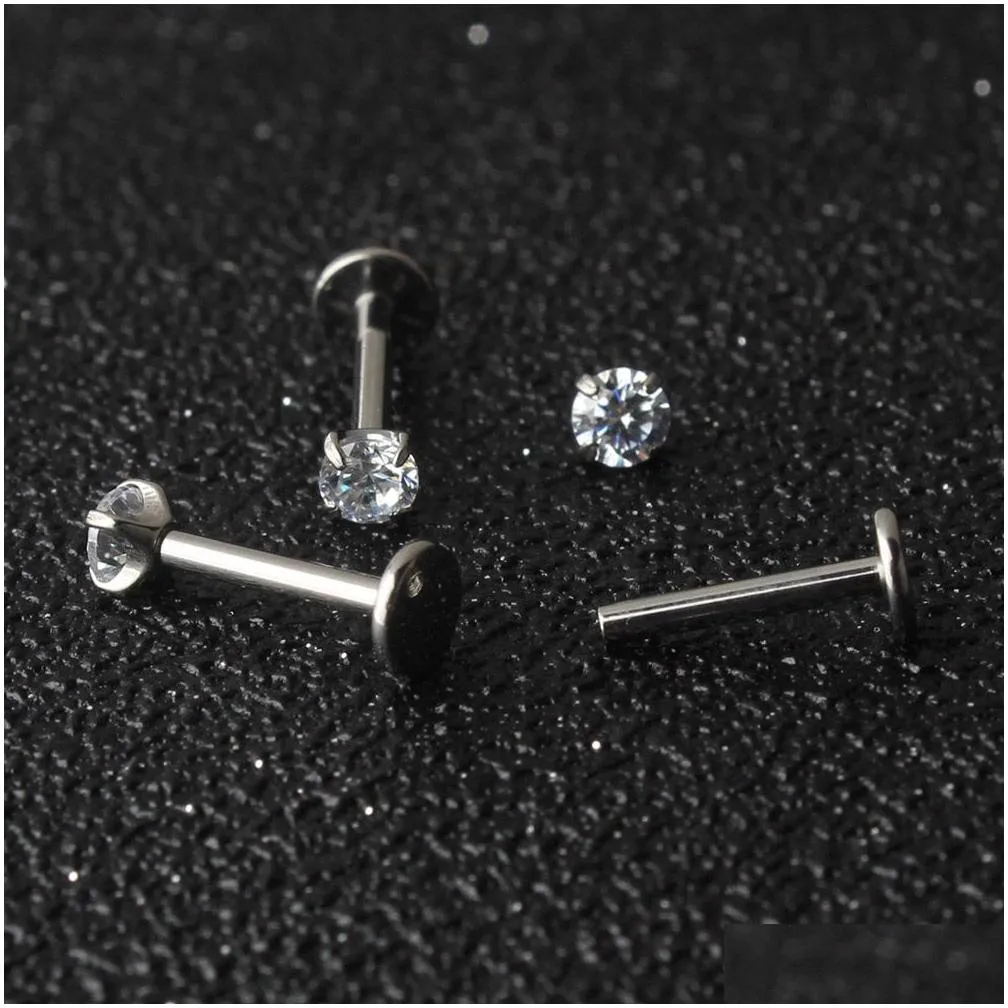 Surgical Stainless Steel Eyebrow Nose Lip Captive Bead Ring Tongue Piercing Tragus Cartilage Earring Body Jewelry