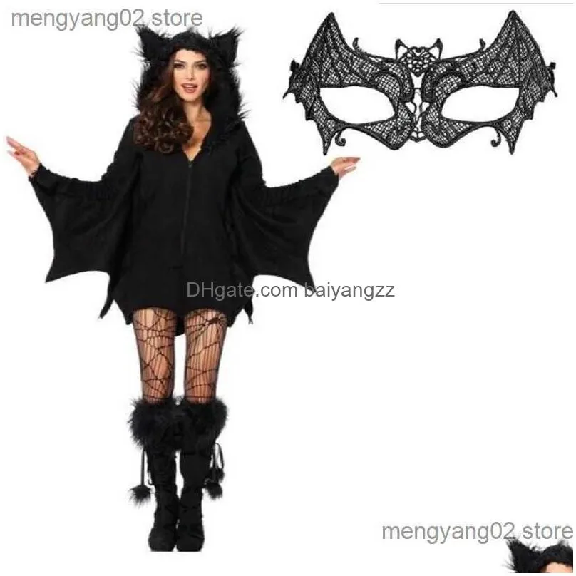 theme costume women vampire bat adult jumpsuit halloween fancy dress outfit masquerade party animals cosplay come t231011