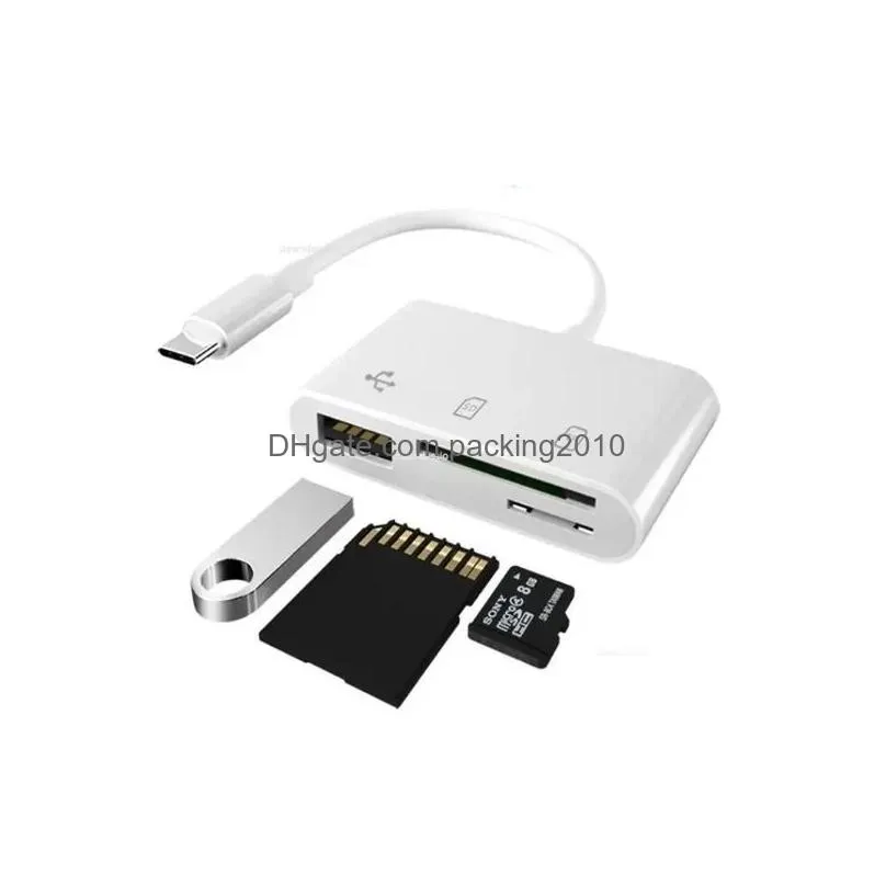 Computer Cables & Connectors 2024 Type-C Micro Adapter Tf Cf Sd Memory Card Reader Writer Compact Flash Usb-C For Ipad Pro  Book Dhvrl