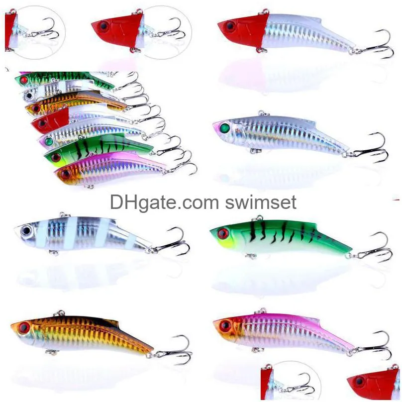 5Pcs 9Cm/27G Winter Fishing Lures Hard Bait Vib With Lead Inside Fish Ice Sea Fishingtackle Swivel Jig Wobbler Lure Drop Delivery Dh1Aq