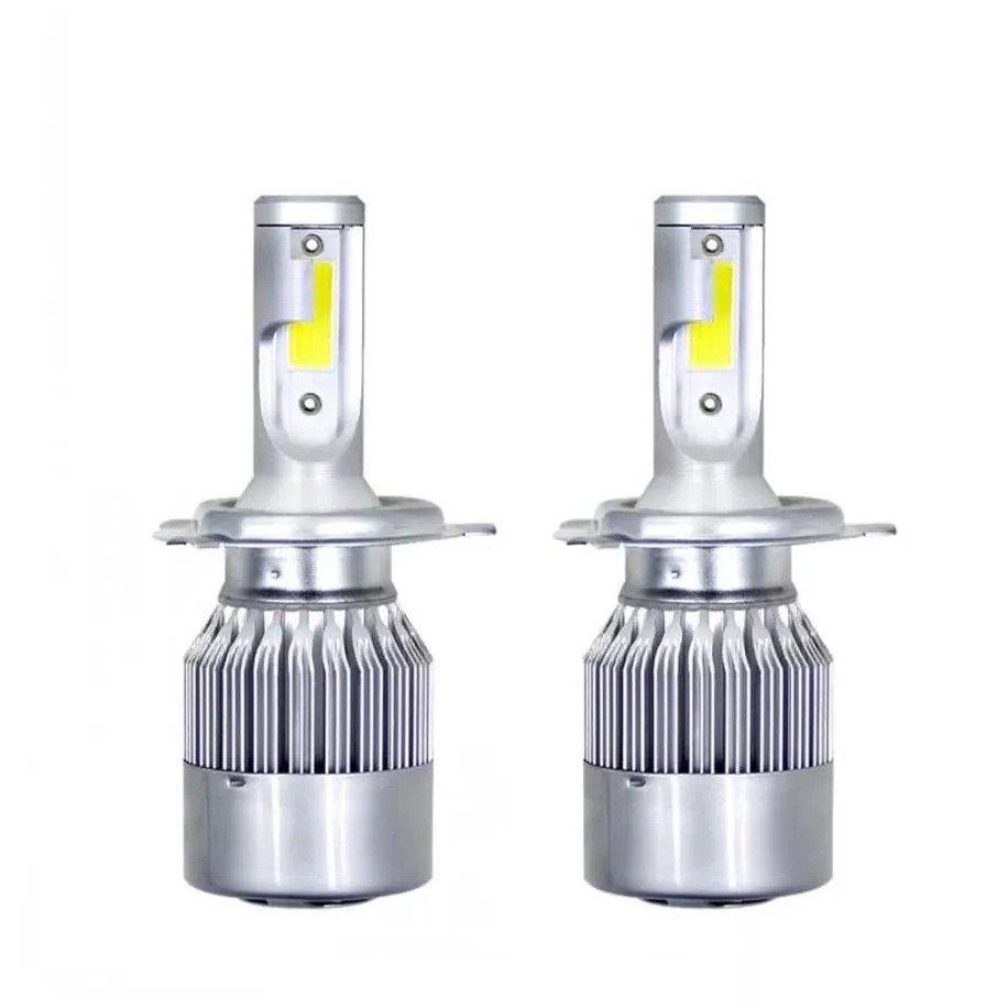 car headlights c6 led 72w 7600lm cob headlamp bbs h1 h3 h4 h7 h11 880 9004 9005 9006 9007 styling lights drop delivery automobiles mot