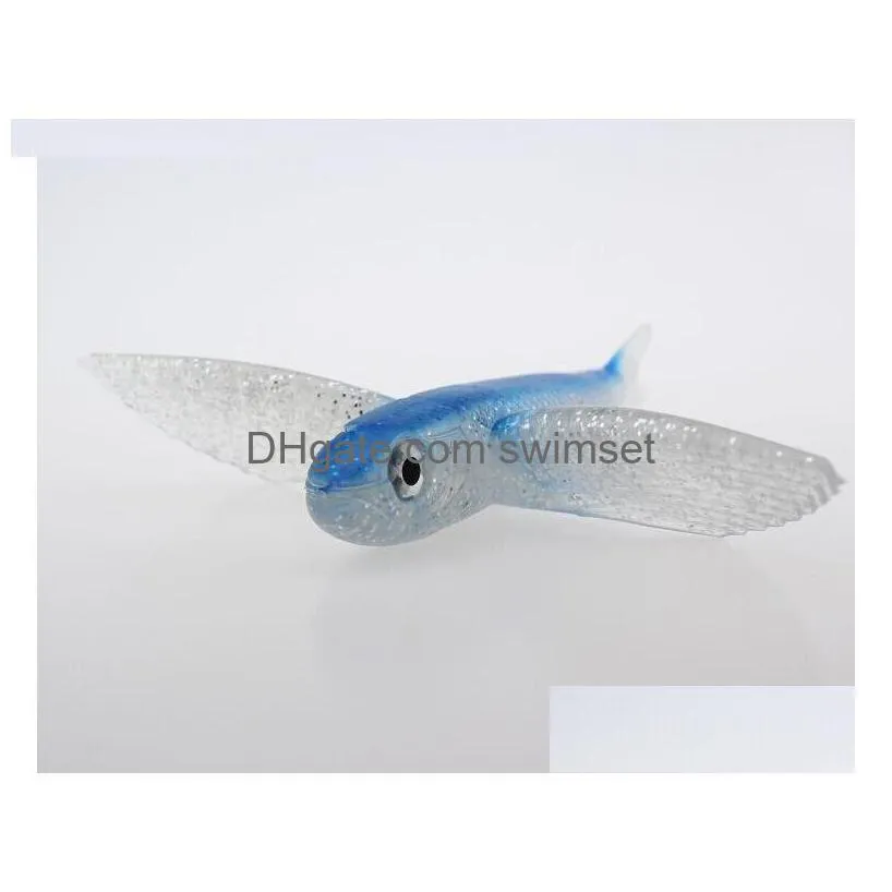 Fishing Lure Seawater Bait Flying Fish Boat Trolling Tuna Kerel Soft Drop Delivery Dh5F4