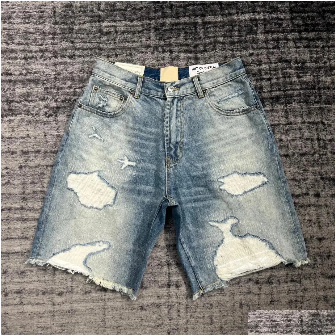 Men`S Shorts Camouflage Splicing Leather G Letter Washed Retro Men Women Summer 230826 Drop Delivery Apparel Clothing Dhcat