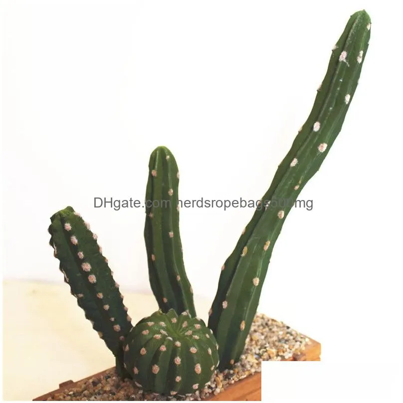 Decorative Flowers & Wreaths Artificial Lifelike Succents Cactus Mti Type Plastic Plant Garden Miniature Diy Home Living Room Office D Dhlp1