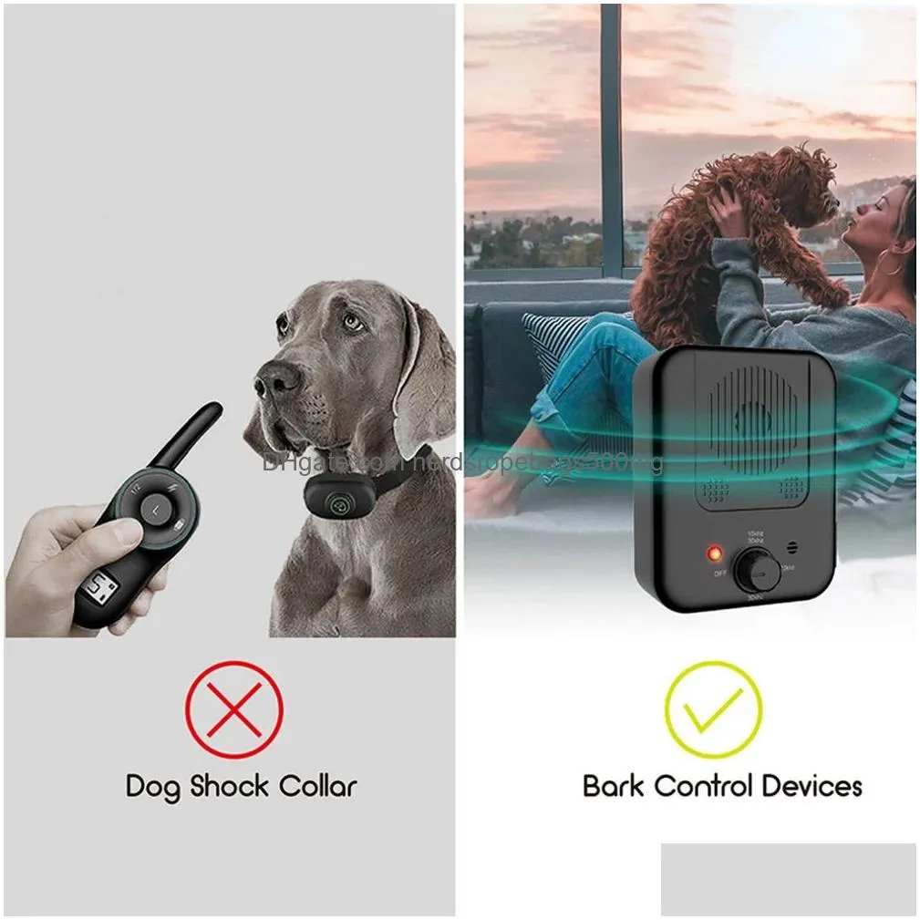 Dog Training & Obedience Equipment New Trasonic Barking Stop Device Driving Noise Prevention Matic Pet Products Drop Delivery Home Gar Dhzb2