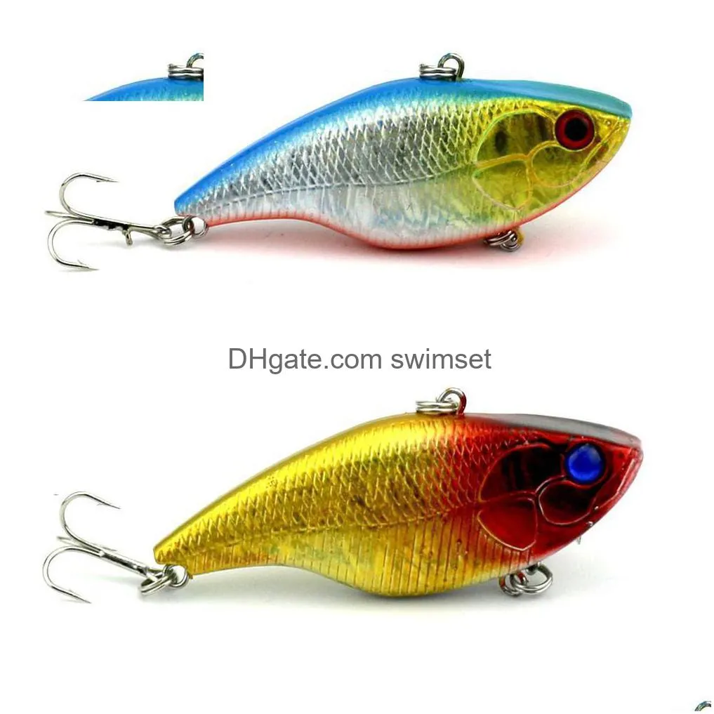 5Pcs Winter Vib Fishing Lures 18G/0.635Oz 7.5Cm/2.95In Hard Bait With Lead Inside Fish Ice Sea Tackle Drop Delivery Dh1I6