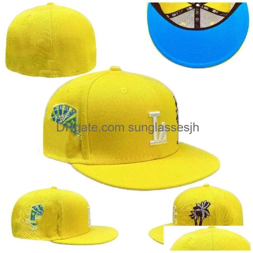 Ball Caps 2023 Designer Fitted Hats Embroidery Baseball Hat All Teams Logo Cotton Unisex Era Cap Snapbacks Street Outdoor Sports Men Dhp3Z