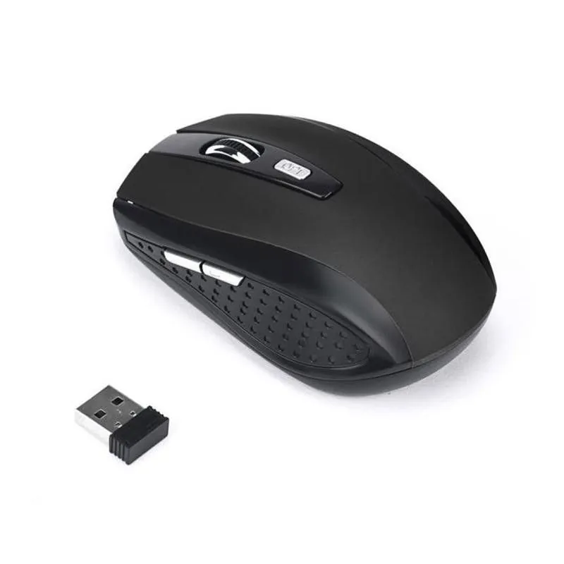 New 2.4GHz USB Optical Wireless Mouse USB Receiver mouse Smart Sleep Energy-Saving Mice for Computer Tablet PC Laptop Desktop with White