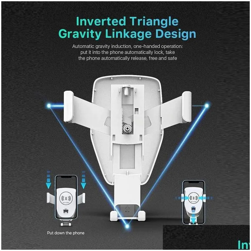 CASEiST 15W Car Wireless  Phone Holder Qi Fast Charging Auto Clamping Universal Gravity Air Vent Mobile Mount Windshield Dash Bracket For iPhone