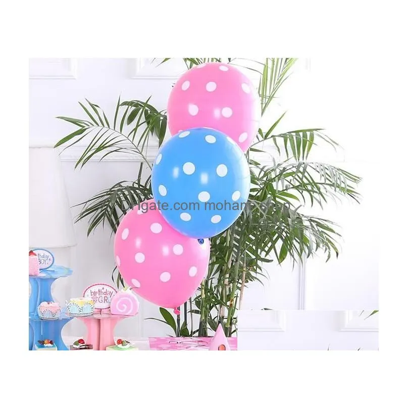 polka dot latex balloons celebration children kid birthday party wedding festive christmas halloween decor balloon toys 12inch colorful