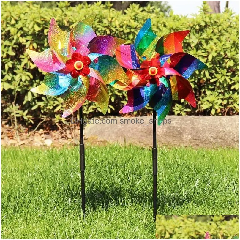 garden decorations 1pcs windmill bird repellent fruit reflective windmills decoration protected accessoreis