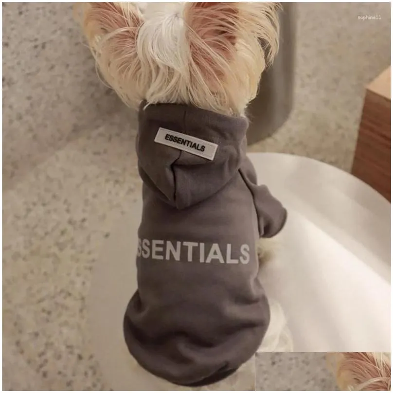 Dog Apparel Hoodies Letter Fleece Lined Fall Puppy Sweatshirt Soft Warm Sweater Winter Hooded Clothes For Small Dogs