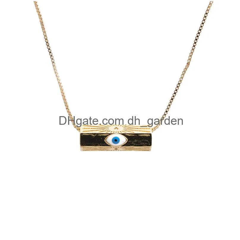 Pendant Necklaces Voleaf Hip-Hop Enamel Personality Evil Eye For Women Fashion Jewelry Vne143 Drop Delivery Dhgarden Dhae8
