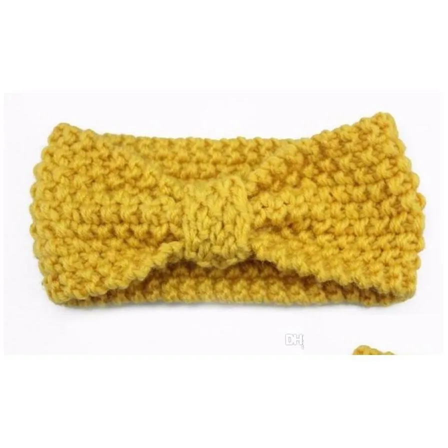 Headband Fashion Children Bohemia Knitted Headwrap Kids Turban Knitting Wool Crochet Ear Warmers For Baby Girls Drop Delivery Hair P