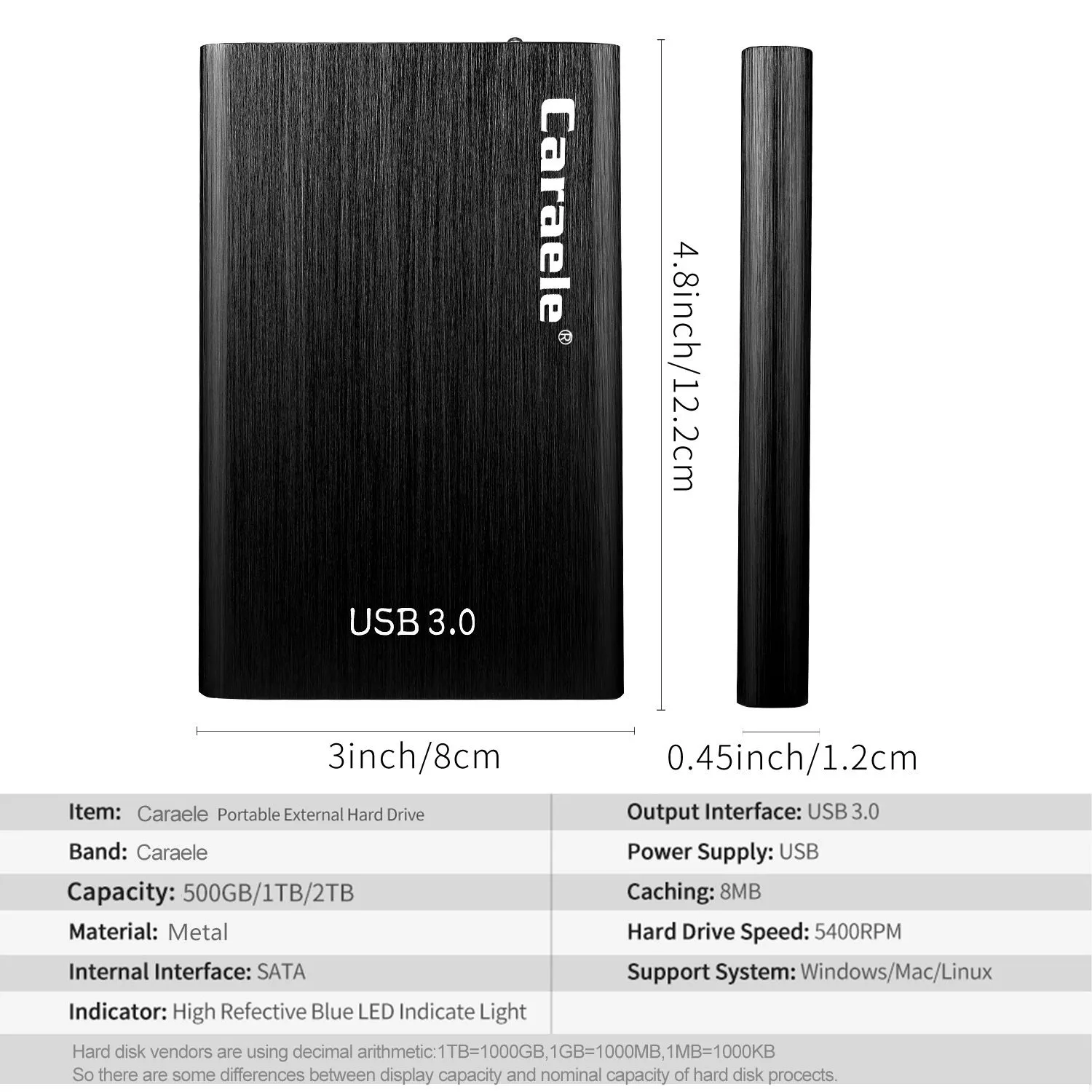 High Speed 2TB Hard Disk 500GB 1TB SSD External Solid State Drives USB 3.1 Type-C Interface 1TB Portable Mass Storage