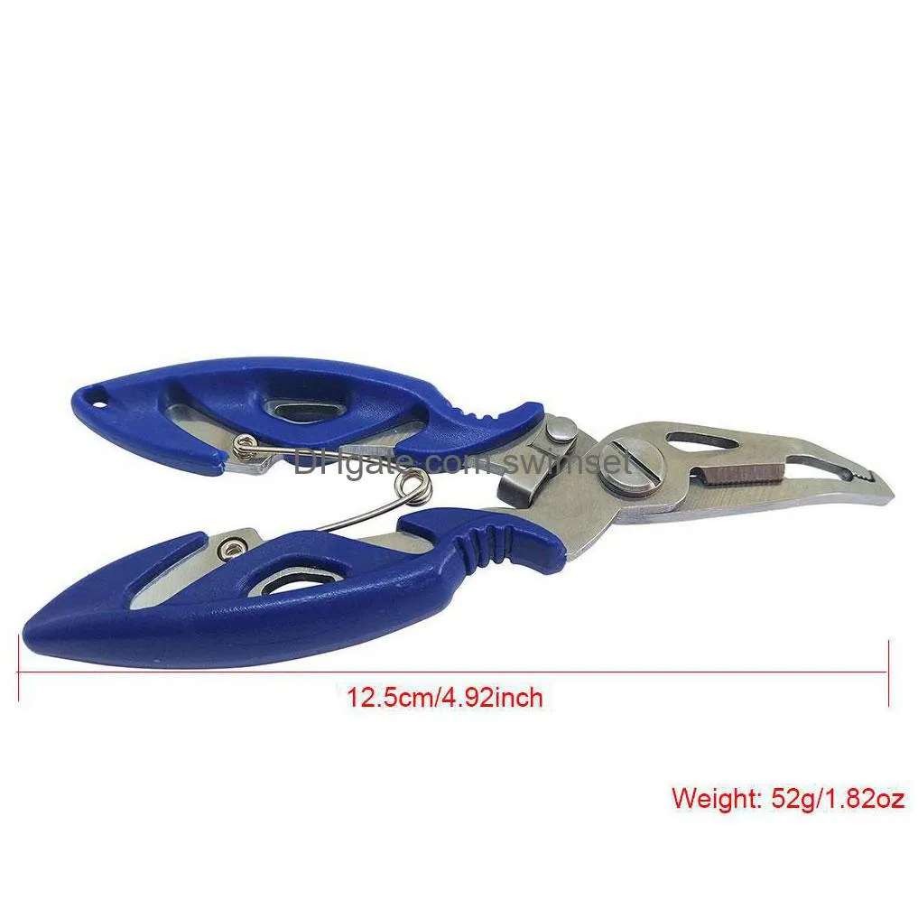 Stainless Steel Fishing Pliers Mti-Function Scissor Hook Fish Line Cutter Carp Tackle Drop Delivery Dhpkj