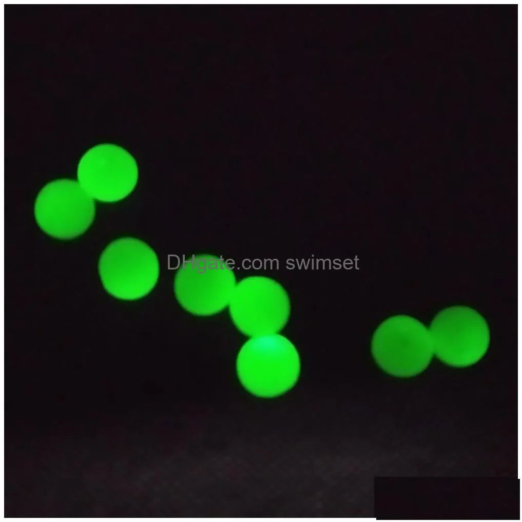 200 Pcs Soft Rubber Fishing Beads Stopper M-12Mm Luminous Round Space Beans Stops Rig Lure Accessories Drop Delivery Dh6Wh