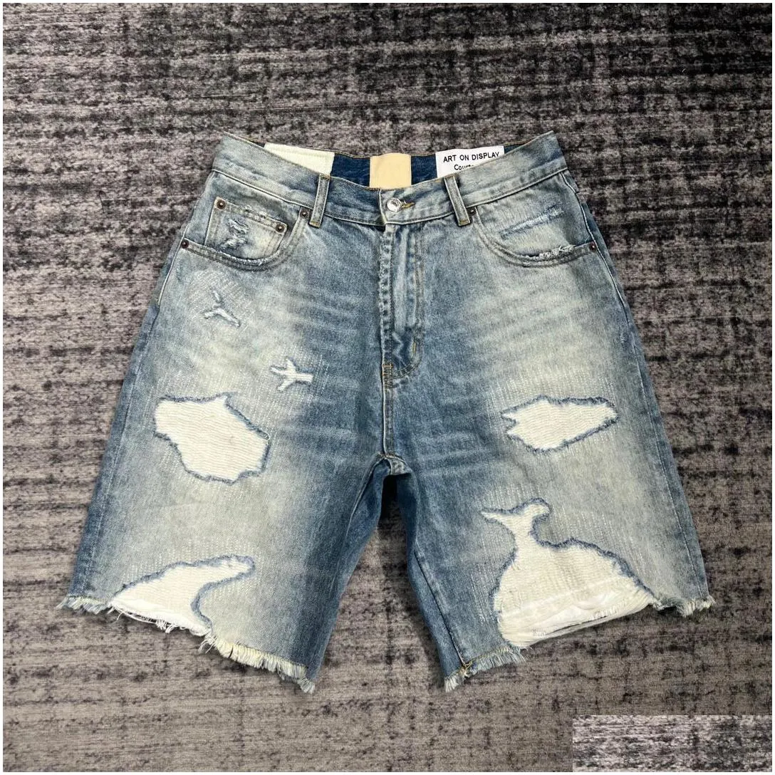 Men`S Shorts Camouflage Splicing Leather G Letter Washed Retro Men Women Summer 230826 Drop Delivery Apparel Clothing Dhcat