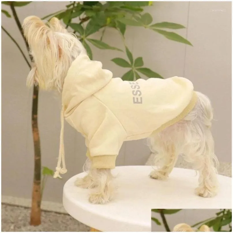 Dog Apparel Hoodies Letter Fleece Lined Fall Puppy Sweatshirt Soft Warm Sweater Winter Hooded Clothes For Small Dogs