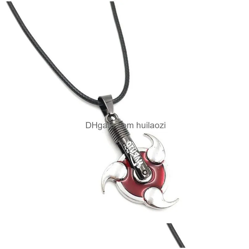 anime necklace anime cosplay jewelry leather pendant necklaces