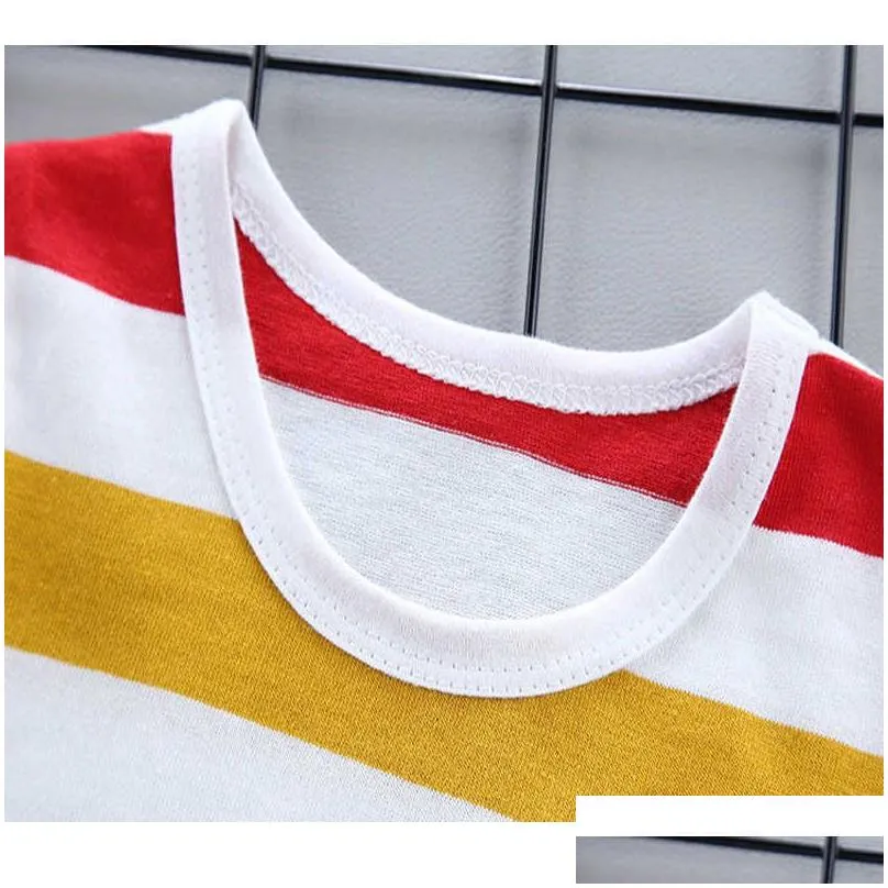 Clothing Sets Summer Newborn Baby Boys Clothes For 1 Year Birthday Boy Outfit T-Shirts Strap Shorts Suits Babies Drop Delivery Baby, K Otyw3