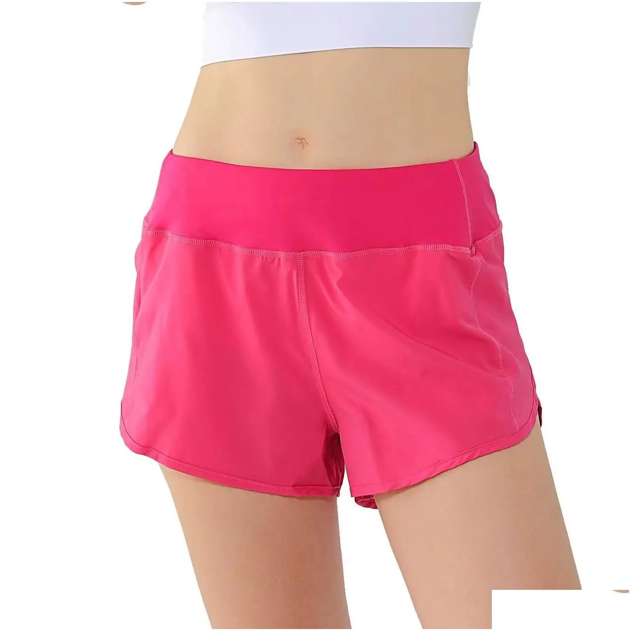 lu speed up short Yoga Outfits High Waist Shorts Exercise Short Pants Gym Fitness Wear Girls Running Elastic Adult Hot Pants Sportswear Breathable Fast