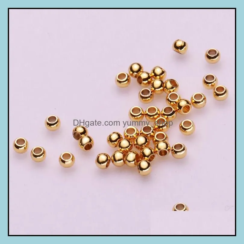 Crimp & End Beads 100Pcs 2Mm Separated Diy Jewelry Bead 3 Color Spacer Accessories Wholesale Drop Delivery Findings Component Dhgarden Dhr2J
