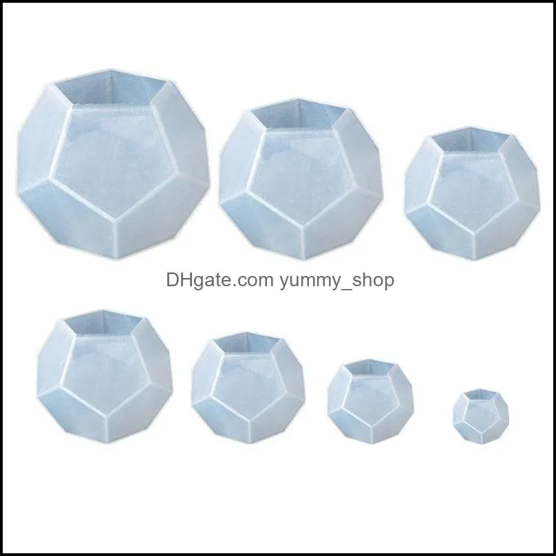Molds Pentagon Sphere Sile Resin 3D Geometry Mod Soft Clear Mold For Uv Jewelry Art Supplies Drop Delivery Tools Equipment Dhgarden Dhd25