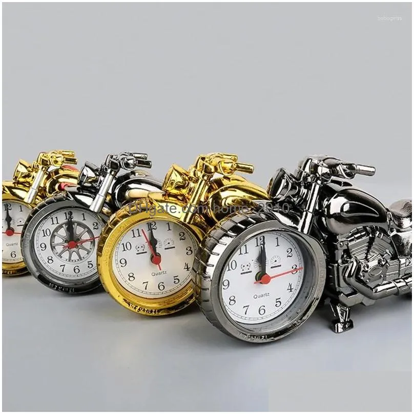 table clocks vintage creative gift locomotive decor bicycle alarm tabletop childrens decorative model cycle-desk motorcycle clock