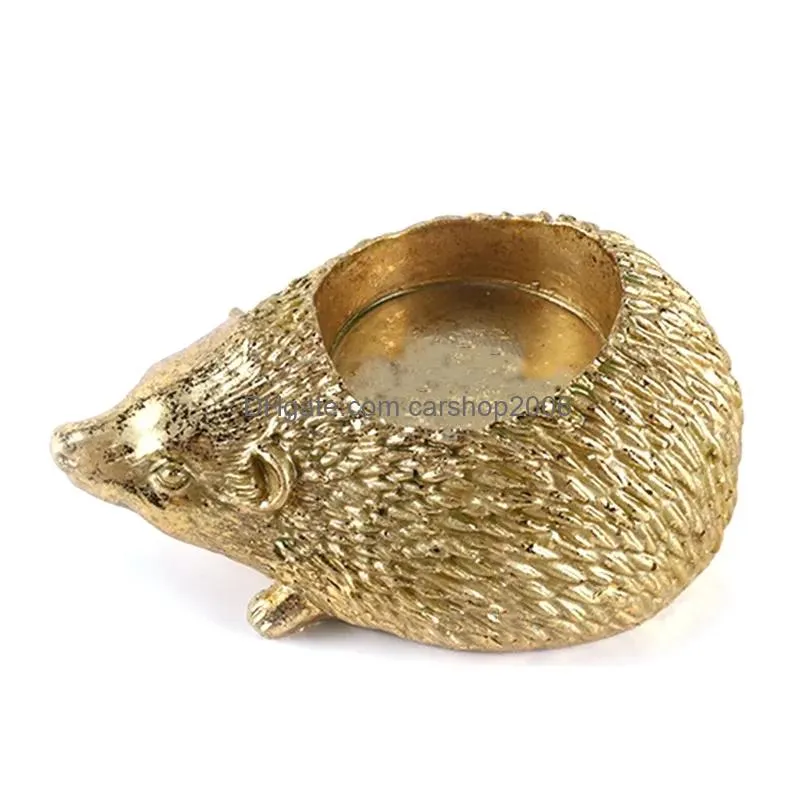 candle holders resin hedgehog holder animal statue candlestick decor ornament drop