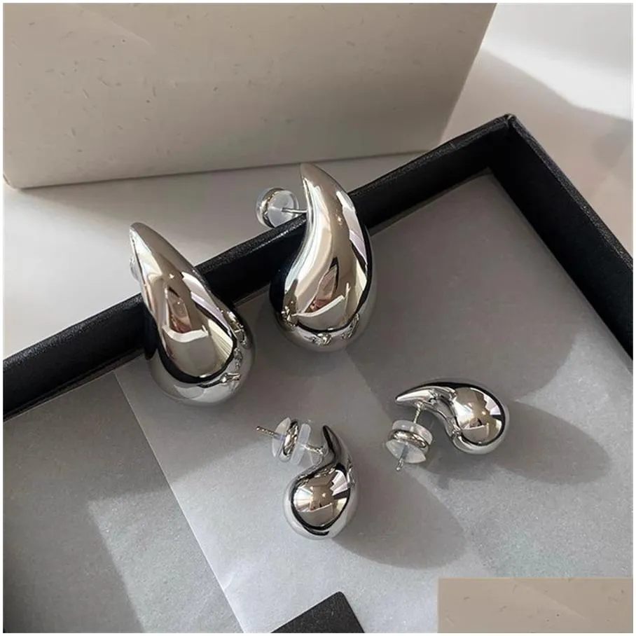 French Gold Color Glossy Water Droplet Comma Earrings For Women Niche High End Cold and Light Luxury Top Quality Charm Jewelry