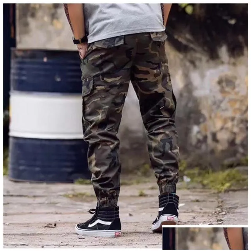 High Street Fashion Men`s Jeans Casual Jogger Pants Big Pocket Cargo Pants Men Brand Classical Hip Hop Army Big Size 28-40