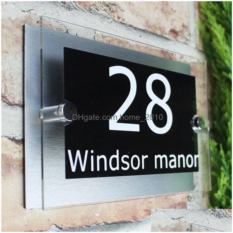 decorative objects figurines floating house number plaques composite aluminium signs door plates name wall plate letter 230613