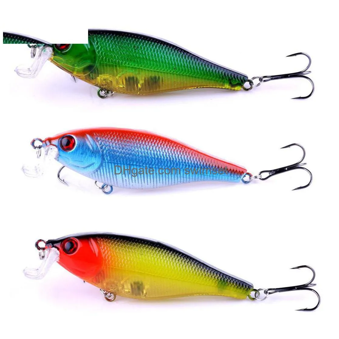 80Pcs Crankbaits Diving Fishing Lures Wobblers Plastic Isca Artificial Hard Baits Catfish Carp Drop Delivery Dhphd