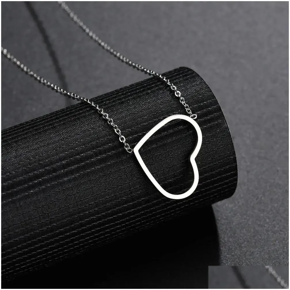 Fashion Female Heart Pendants 14k Yellow Gold Chokers Necklaces for Women Jewelry Neckless Birthday Gifts