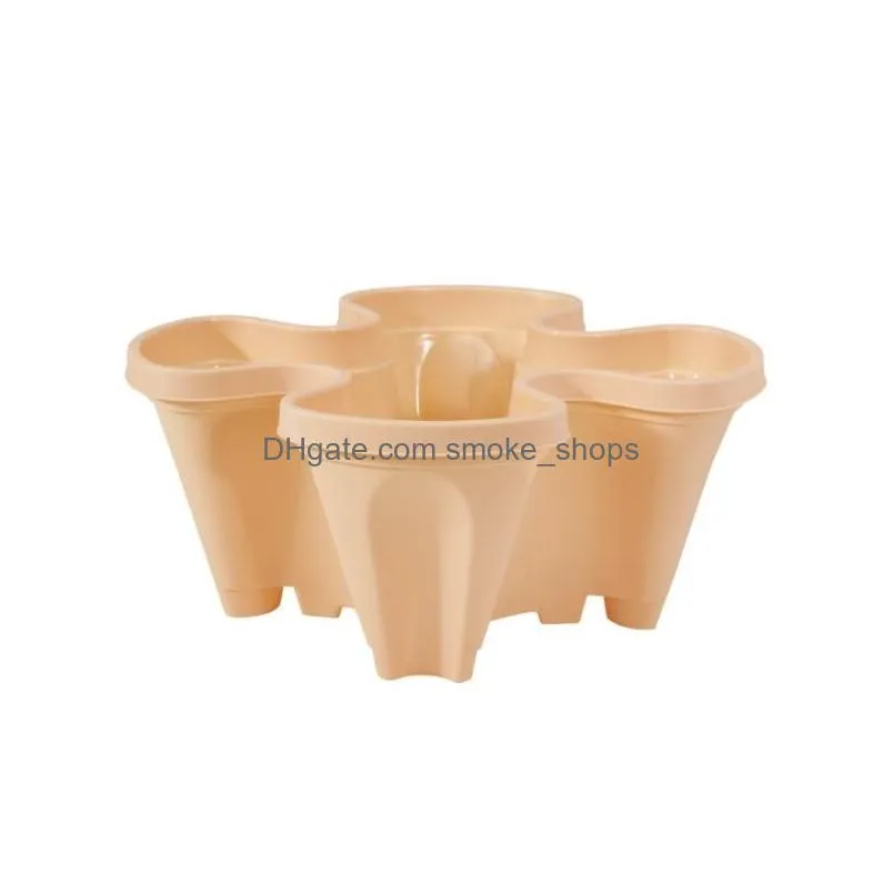 four petals strawberry stereoscopic planters pot stackable balcony vegetable pots colorful no space practical basin sn6450