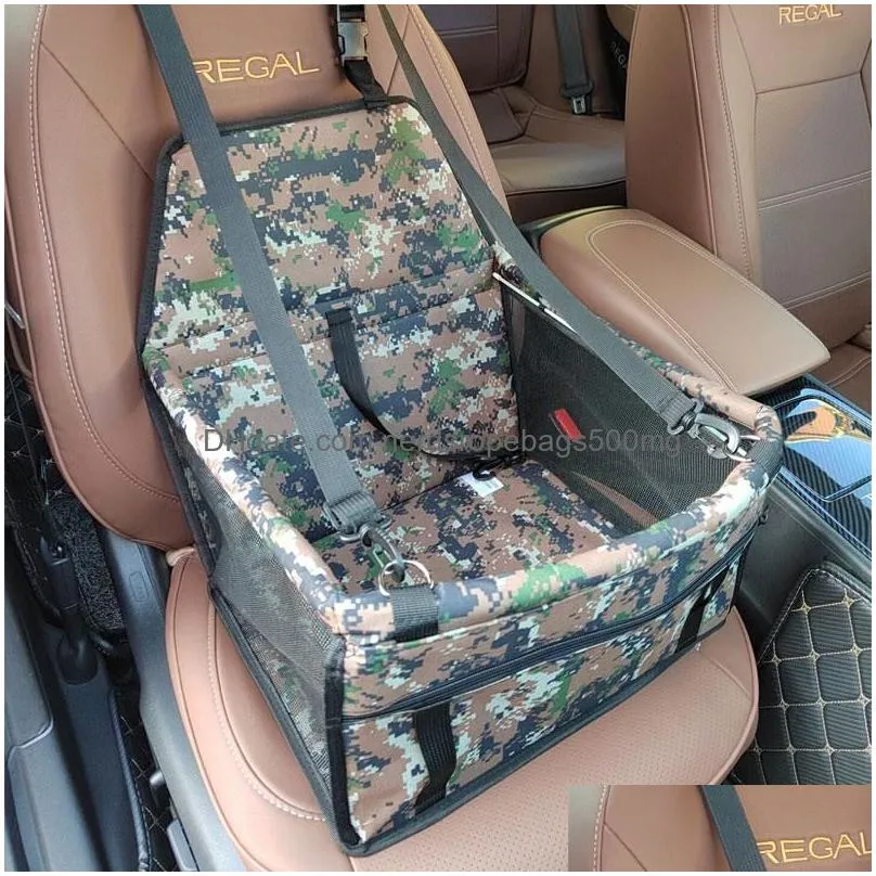 Dog Carrier Kangfeile Travel Car Seat Er Folding Hammock S Bag Carrying For Cats Dogs Transportin Perro Stoel Hond Drop Delivery Home Dhnmy