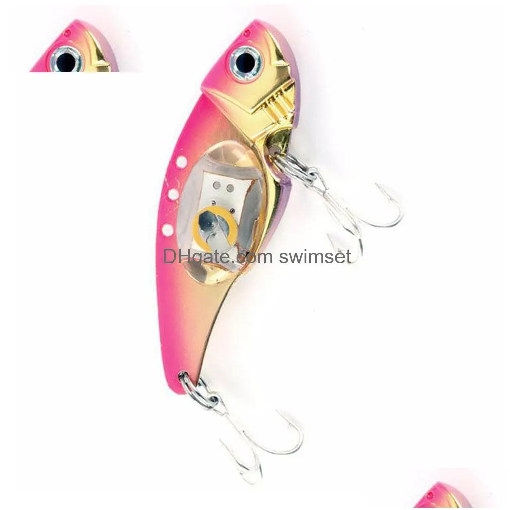 6 Pieces Led Light Fishing Lure Treble Hook Electronic Lamp Bait Tackle Fish Flashing Drop Delivery Dhpju