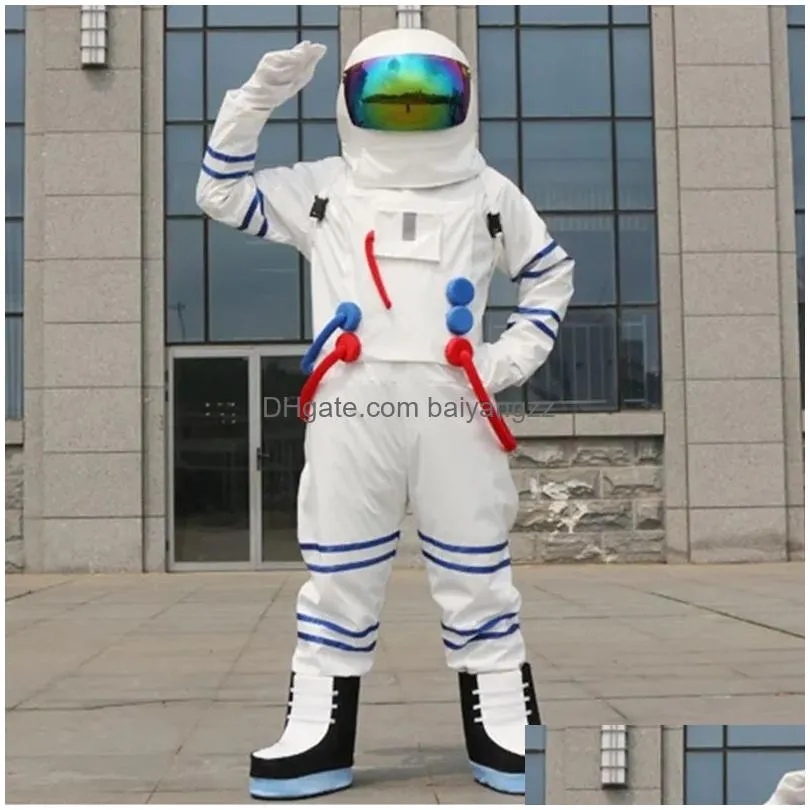 Mascot 2024 Factory Sale Space Suit Costume Astronaut With Backpack Logo Glove Shoes Adt Size Drop Delivery Apparel Costumes Dhpzr