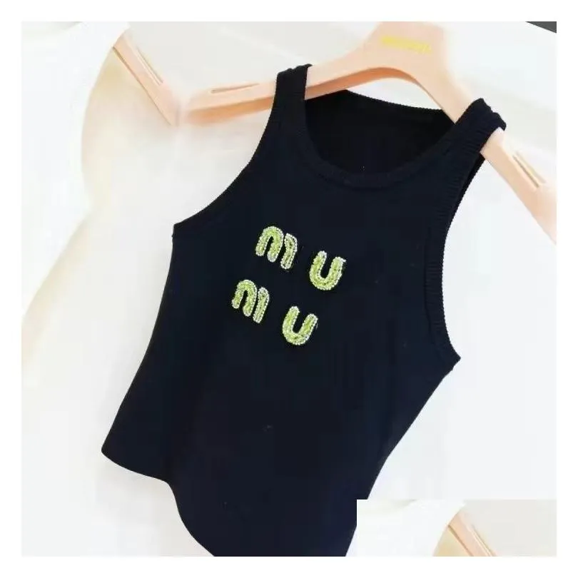 Womens clothes t shirt designer women sexy halter tops party crop top embroidered tank top spring summer backless shirt